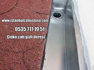 Titanyum çinko kaplama gizli dere fiyatları- Çinko dere- Çinko oluk- Arduvazlı membran ile çatı örtüsü fiyatları-