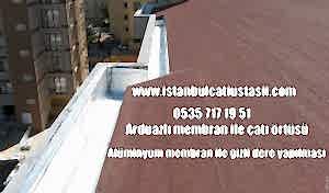 Arduazlı membran ile çatı örtüsü- Alüminyum membran ile gizli dere yapılması- Arduazlı membran çatı deresi- Alüminyum membran çatı deresi-